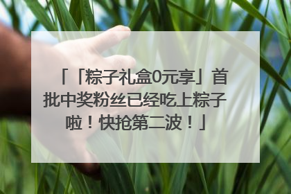 「粽子礼盒0元享」首批中奖粉丝已经吃上粽子啦！快抢第二波！