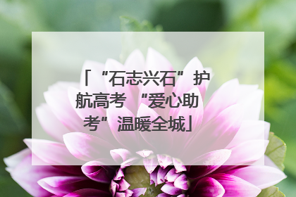 “石志兴石”护航高考 “爱心助考”温暖全城
