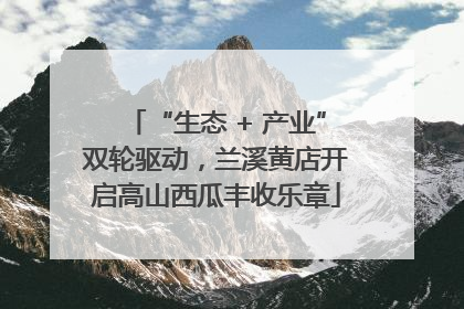 “生态 + 产业”双轮驱动，兰溪黄店开启高山西瓜丰收乐章