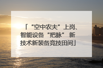 “空中农夫”上岗、智能设备“把脉” 新技术新装备竞技田间
