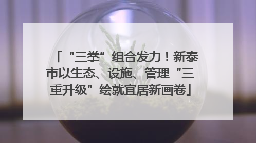 “三拳”组合发力！新泰市以生态、设施、管理“三重升级”绘就宜居新画卷