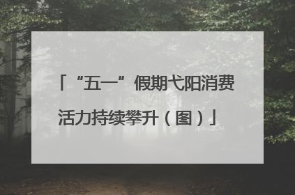 “五一”假期弋阳消费活力持续攀升（图）