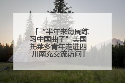 “半年来每周练习中国曲子”美国托莱多青年走进四川南充交流访问