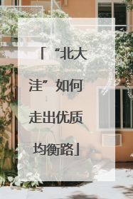“北大洼”如何走出优质均衡路