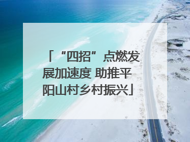 “四招”点燃发展加速度 助推平阳山村乡村振兴
