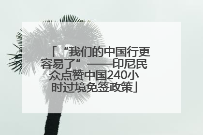 “我们的中国行更容易了”——印尼民众点赞中国240小时过境免签政策