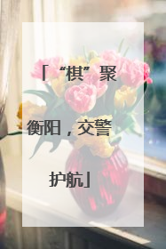 “棋”聚衡阳，交警护航