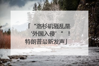 “洛杉矶骚乱是‘外国入侵’”！特朗普最新发声