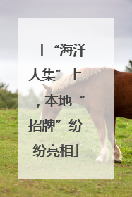 “海洋大集”上，本地“招牌”纷纷亮相