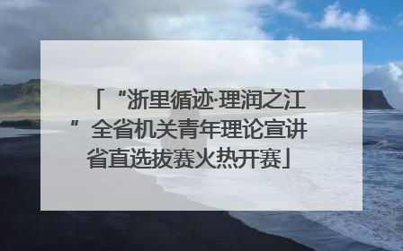 “浙里循迹·理润之江”全省机关青年理论宣讲省直选拔赛火热开赛