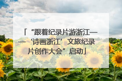“跟着纪录片游浙江——‘诗画浙江’文旅纪录片创作大会”启动