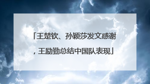 王楚钦、孙颖莎发文感谢，王励勤总结中国队表现