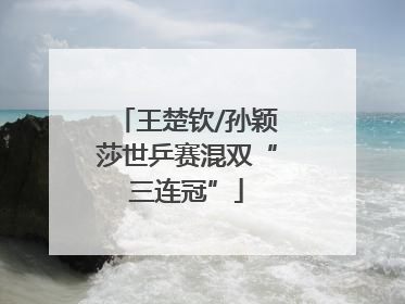 王楚钦/孙颖莎世乒赛混双“三连冠”
