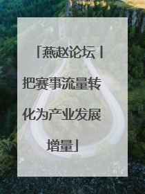 燕赵论坛丨把赛事流量转化为产业发展增量