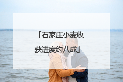 石家庄小麦收获进度约八成