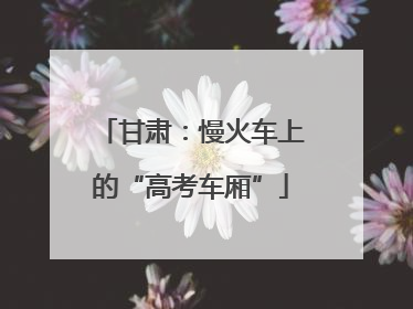 甘肃：慢火车上的“高考车厢”
