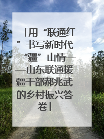 用“联通红”书写新时代“疆”山情——山东联通援疆干部郝兆武的乡村振兴答卷