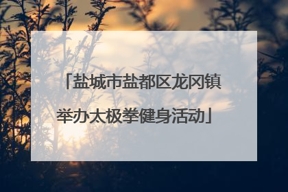 盐城市盐都区龙冈镇举办太极拳健身活动