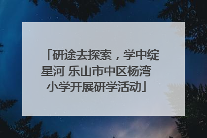研途去探索，学中绽星河 乐山市中区杨湾小学开展研学活动