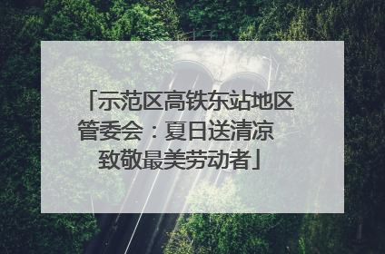 示范区高铁东站地区管委会：夏日送清凉 致敬最美劳动者