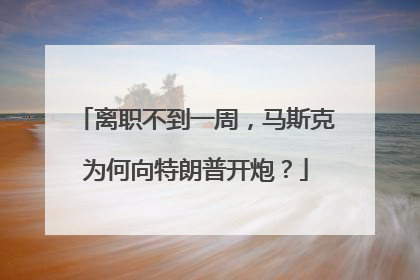 离职不到一周，马斯克为何向特朗普开炮？