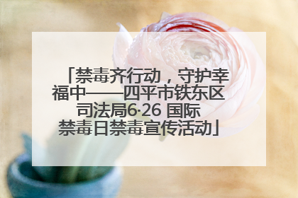禁毒齐行动，守护幸福中——四平市铁东区司法局6·26 国际禁毒日禁毒宣传活动
