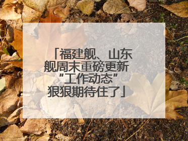 福建舰、山东舰周末重磅更新“工作动态” 狠狠期待住了