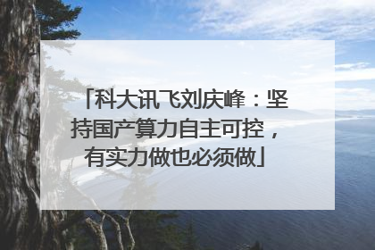 科大讯飞刘庆峰：坚持国产算力自主可控，有实力做也必须做