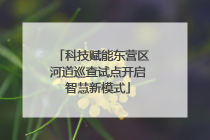 科技赋能东营区河道巡查试点开启智慧新模式