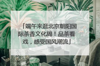 端午来逛北京朝阳国际茶香文化周！品茶看戏，感受国风潮流