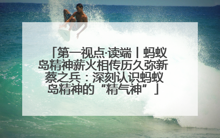 第一视点·读端丨蚂蚁岛精神薪火相传历久弥新 蔡之兵：深刻认识蚂蚁岛精神的“精气神”