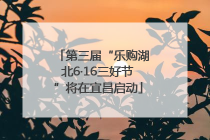 第三届“乐购湖北6·16三好节”将在宜昌启动