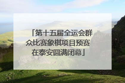 第十五届全运会群众比赛象棋项目预赛在泰安圆满闭幕