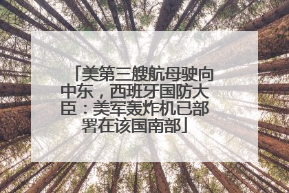 美第三艘航母驶向中东，西班牙国防大臣：美军轰炸机已部署在该国南部