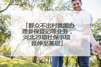 群众不出村就能办理参保登记等业务，河北29项社保事项延伸至基层