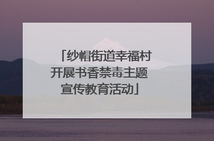 纱帽街道幸福村开展书香禁毒主题宣传教育活动