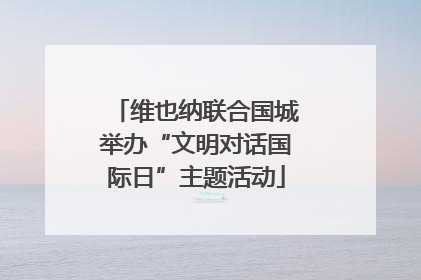 维也纳联合国城举办“文明对话国际日”主题活动