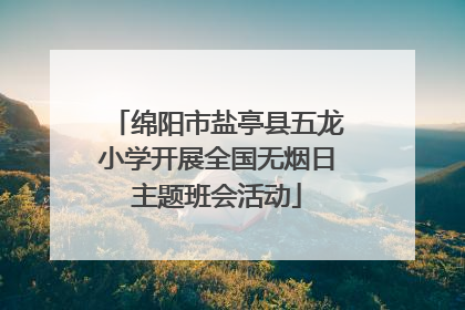 绵阳市盐亭县五龙小学开展全国无烟日主题班会活动