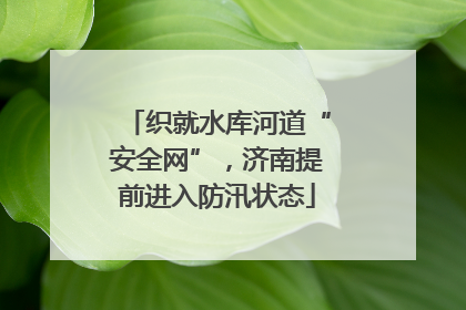 织就水库河道“安全网”，济南提前进入防汛状态