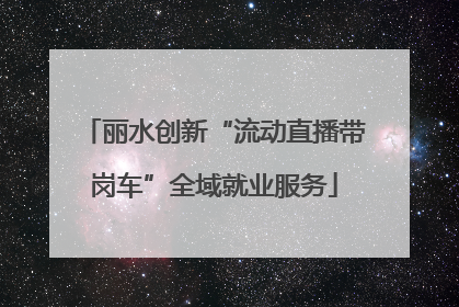 丽水创新“流动直播带岗车”全域就业服务