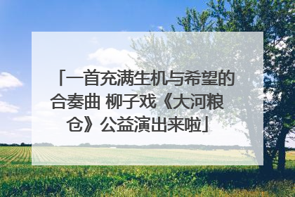 一首充满生机与希望的合奏曲 柳子戏《大河粮仓》公益演出来啦