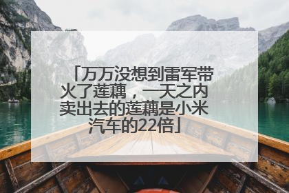 万万没想到雷军带火了莲藕，一天之内卖出去的莲藕是小米汽车的22倍