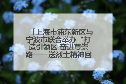 上海市浦东新区与宁波市联合举办“打造引领区 奋进尊崇路——送烈士精神回家乡”主题活动