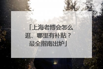 上海老博会怎么逛、哪里有补贴？最全指南出炉