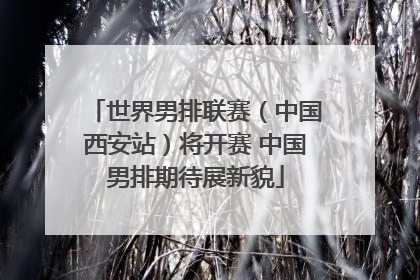 世界男排联赛（中国西安站）将开赛 中国男排期待展新貌