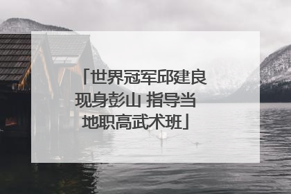 世界冠军邱建良现身彭山 指导当地职高武术班