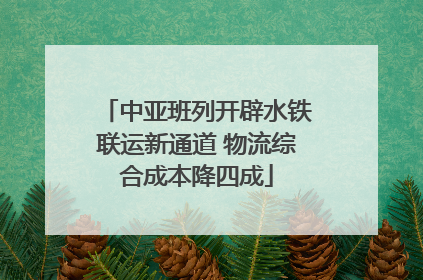 中亚班列开辟水铁联运新通道 物流综合成本降四成