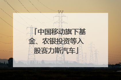 中国移动旗下基金、农银投资等入股赛力斯汽车