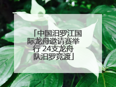 中国汨罗江国际龙舟邀请赛举行 24支龙舟队汨罗竞渡