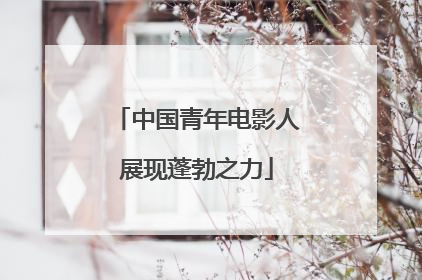 中国青年电影人展现蓬勃之力